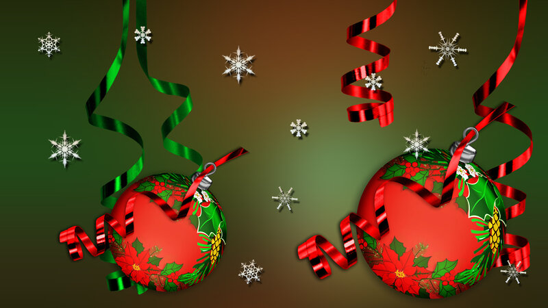 Christmas Ornaments — Green