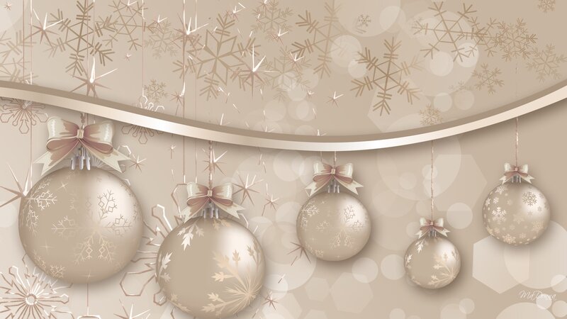 Christmas Ornaments Hanging — Beige