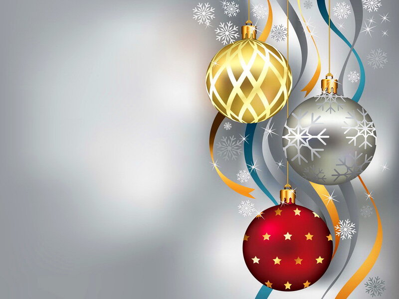 Christmas Ornaments Hanging — Gold, Festive, Winter, Vector Art