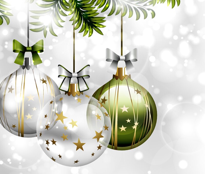 Christmas Ornaments Hanging — Green