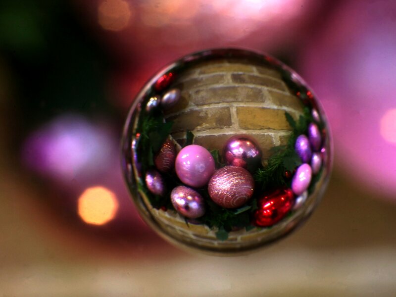 Christmas Ornaments in a Sphere