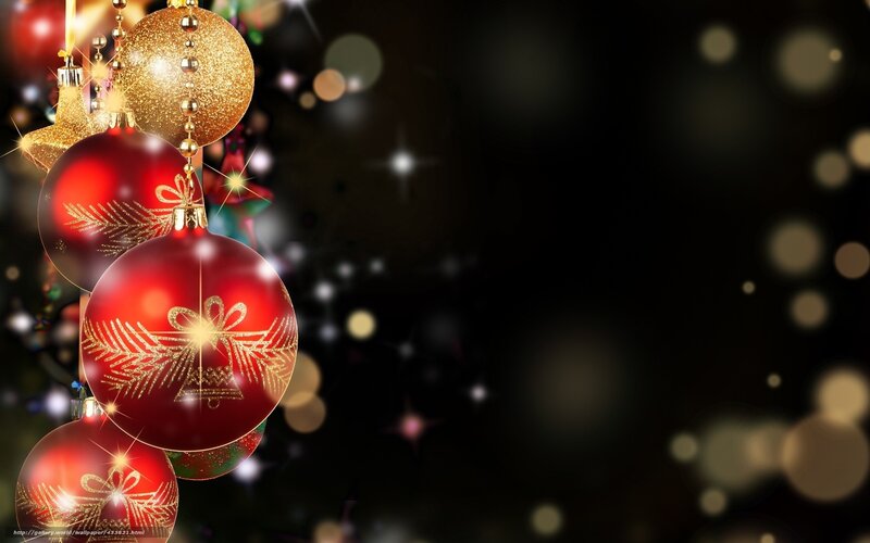 Christmas ornaments on black