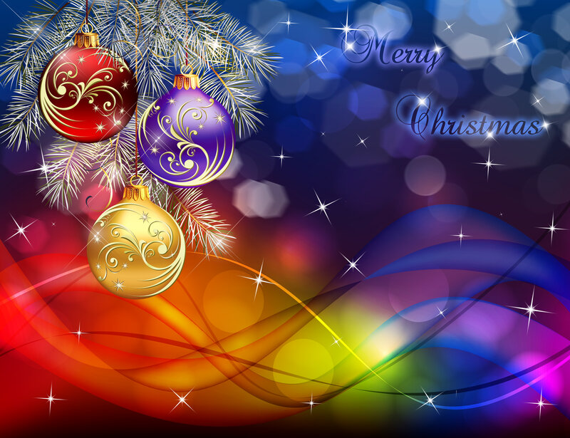 Christmas Ornaments on Branch — Red, Festive, Night