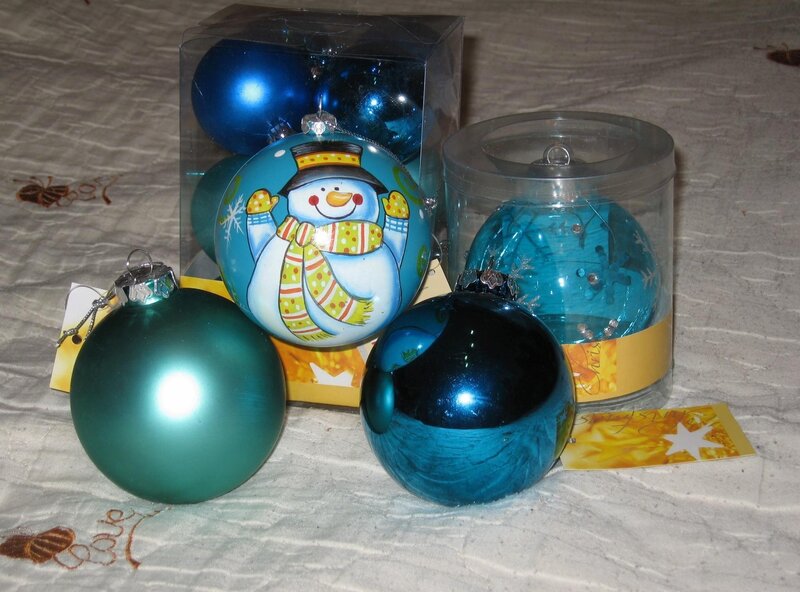 Christmas Ornaments on Cloth