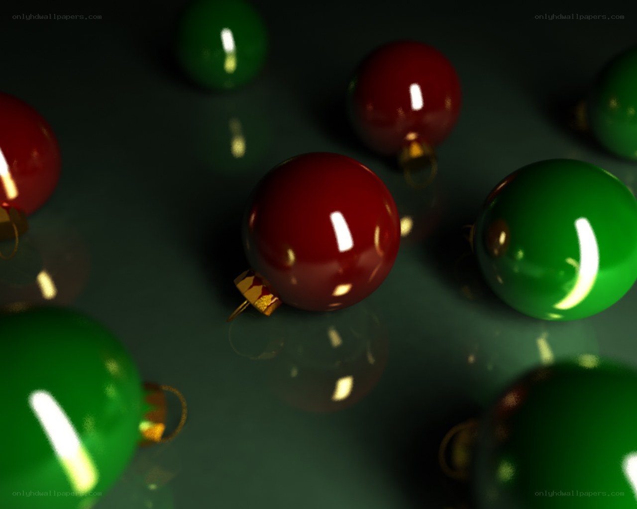 Christmas ornaments on dark surface