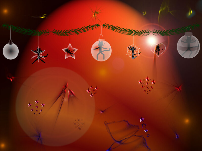 Christmas Ornaments on Garland