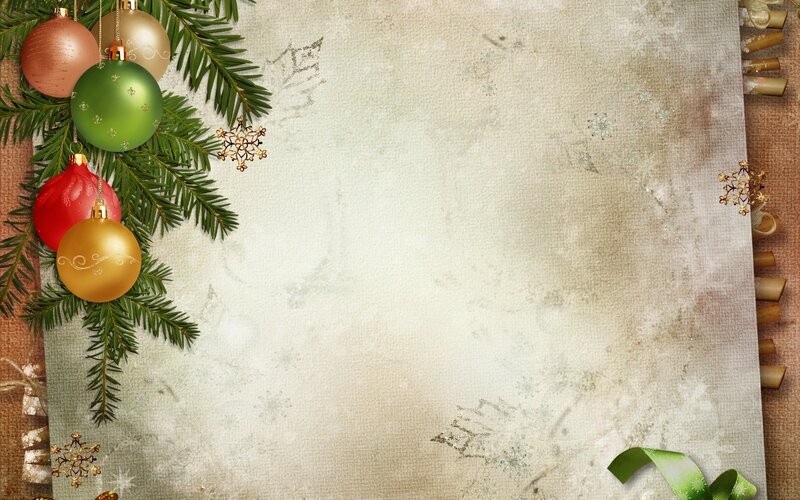 Christmas Ornaments on Paper — Green