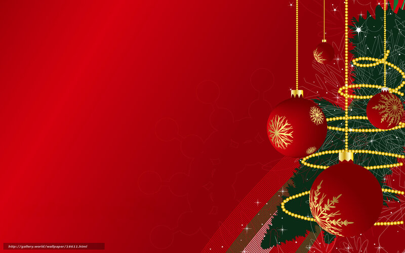 Christmas ornaments on red