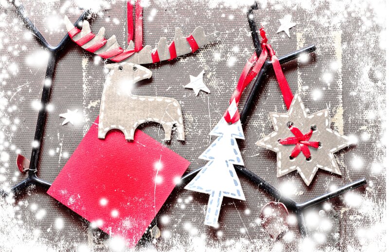 Christmas Ornaments on Stand