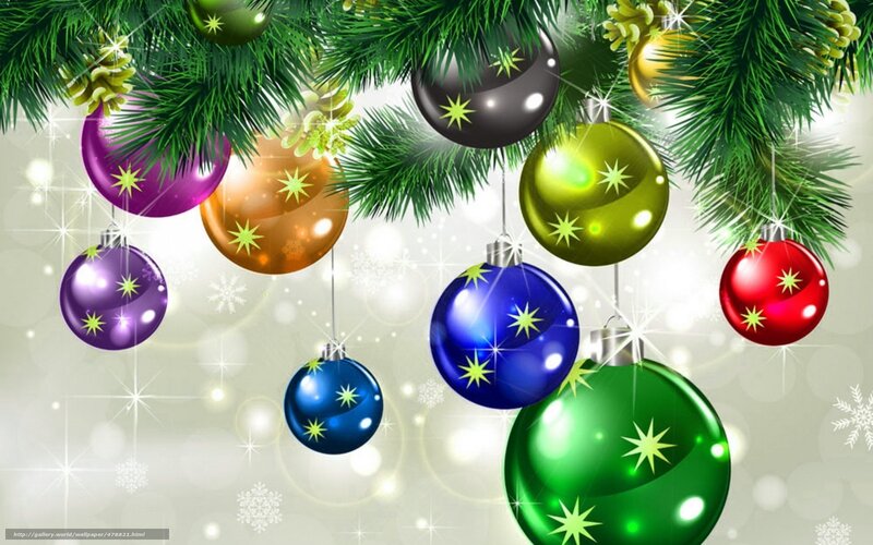 Christmas ornaments on tree