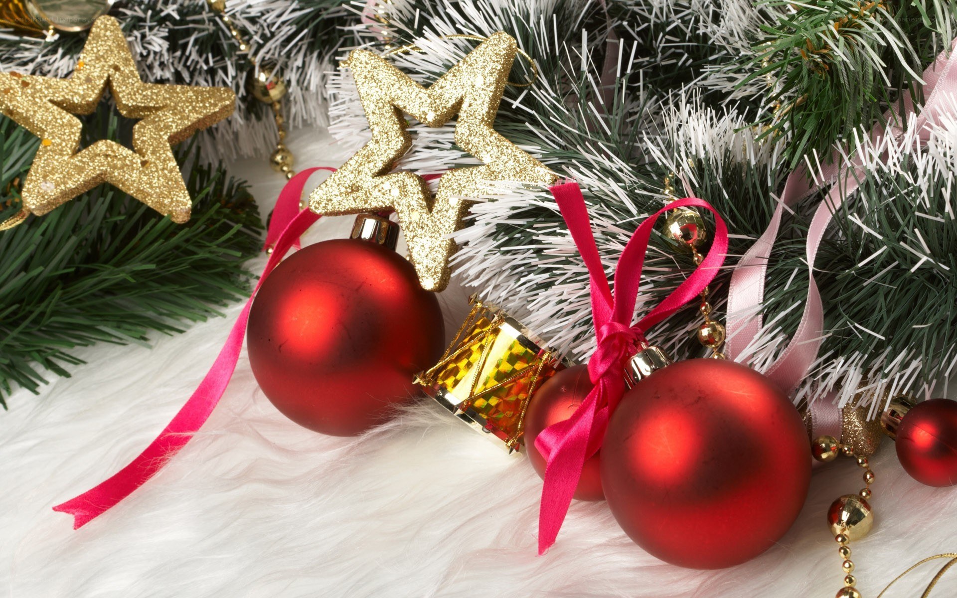 Christmas ornaments on tree