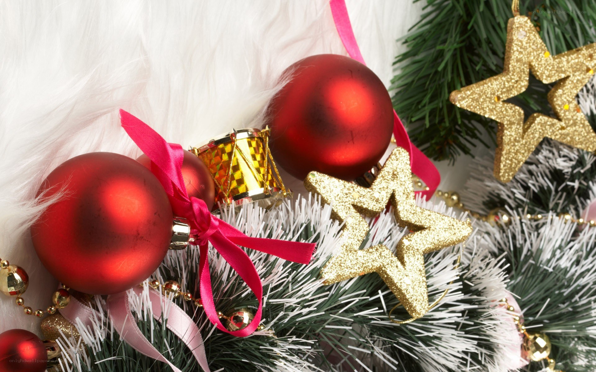 Christmas ornaments on tree