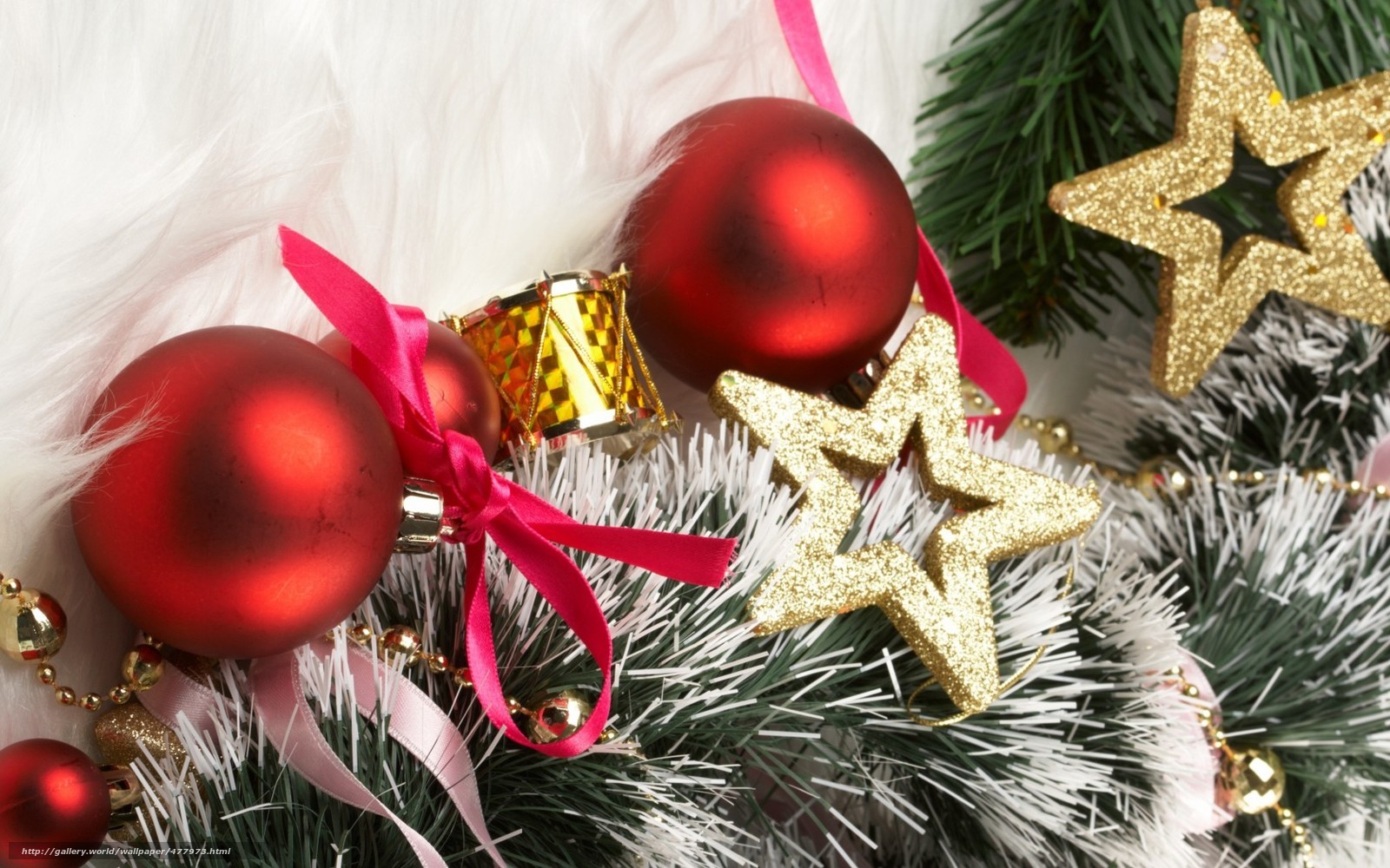 Christmas ornaments on tree