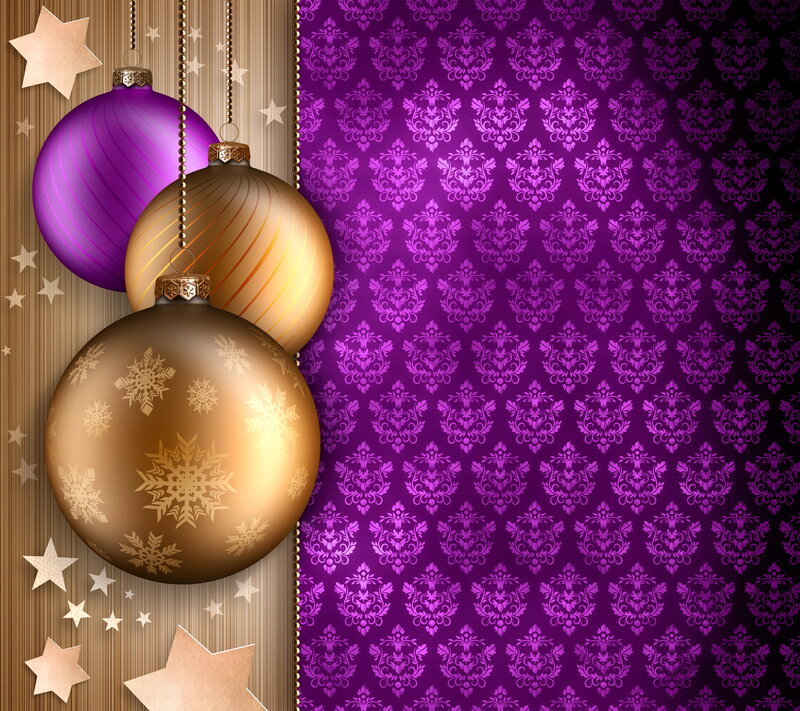Christmas Ornaments on Wall