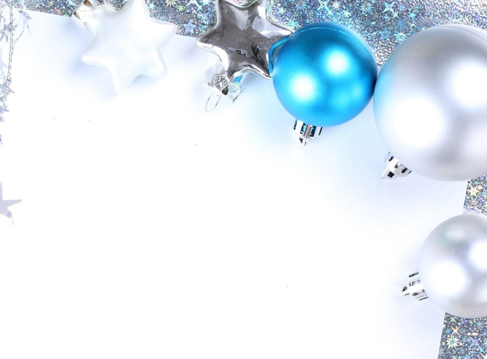 Christmas ornaments on white