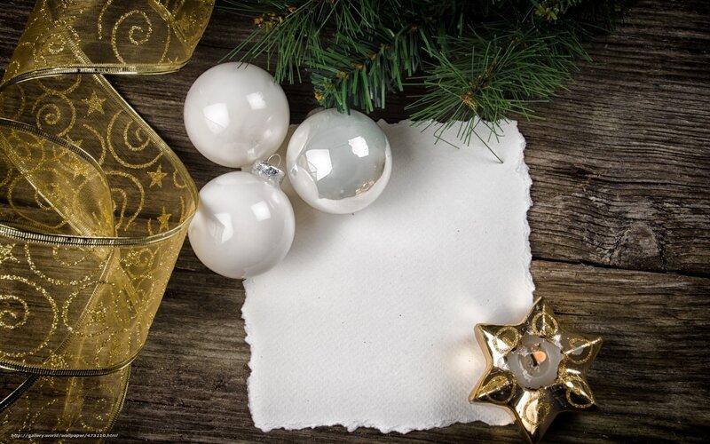 Christmas ornaments on wood