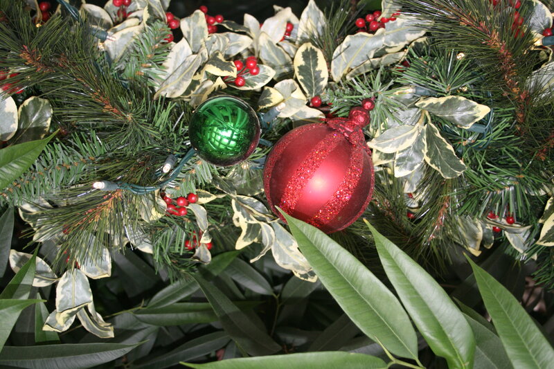Christmas Ornaments on Wreath