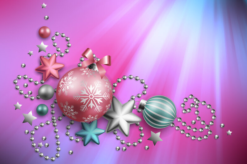 Christmas Ornaments — Pink, Festive