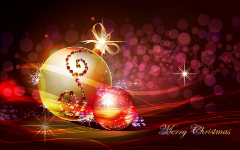 Christmas Ornaments — Red, Festive, Night