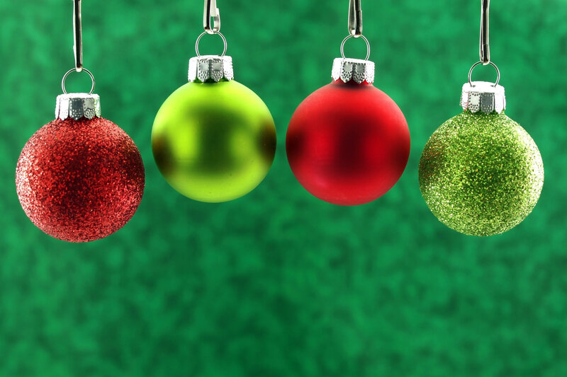 Christmas Ornaments — Red, Festive, Photograph, Hooks