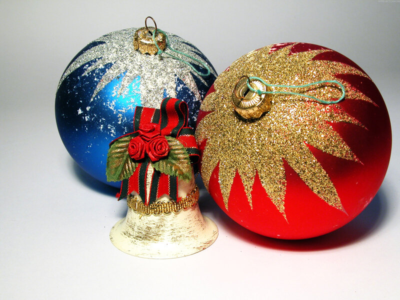 Christmas Ornaments — Red, Festive, Photograph