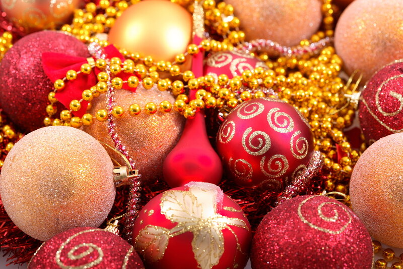 Christmas Ornaments — Red, Festive