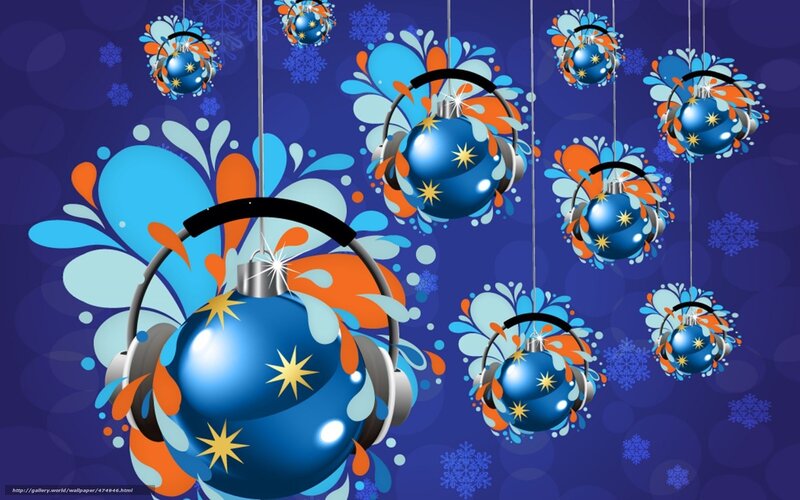 Christmas ornaments with headphones