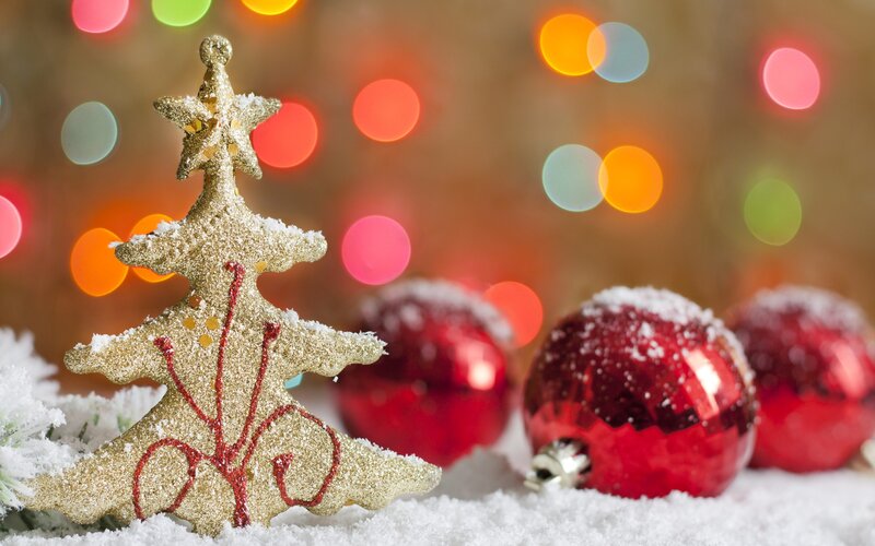 Christmas ornaments with lights