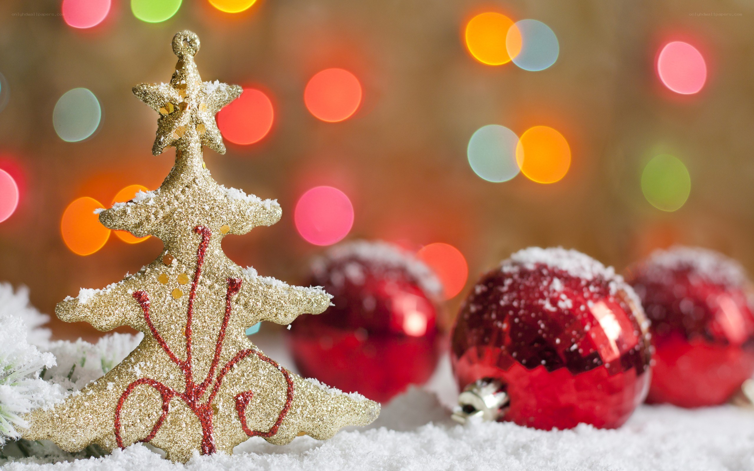 Christmas ornaments with lights