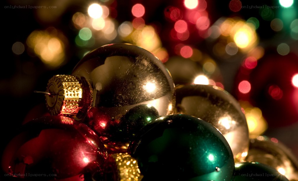 Christmas ornaments with lights