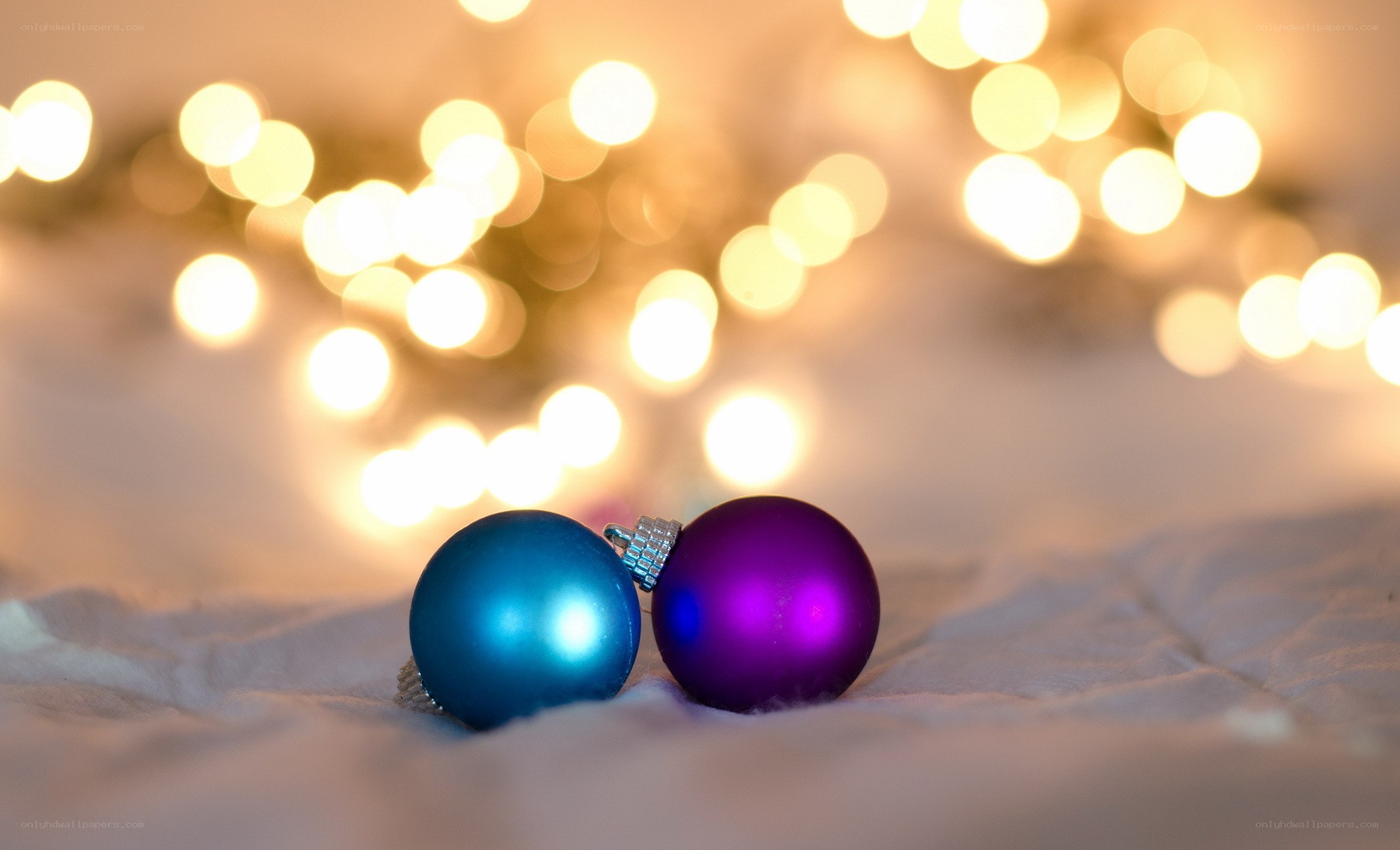 Christmas ornaments with lights