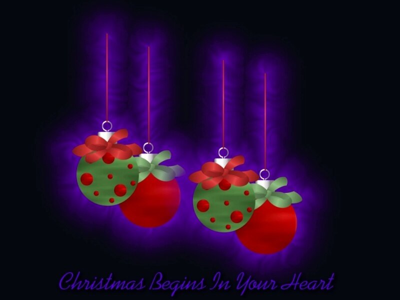 Christmas ornaments with message