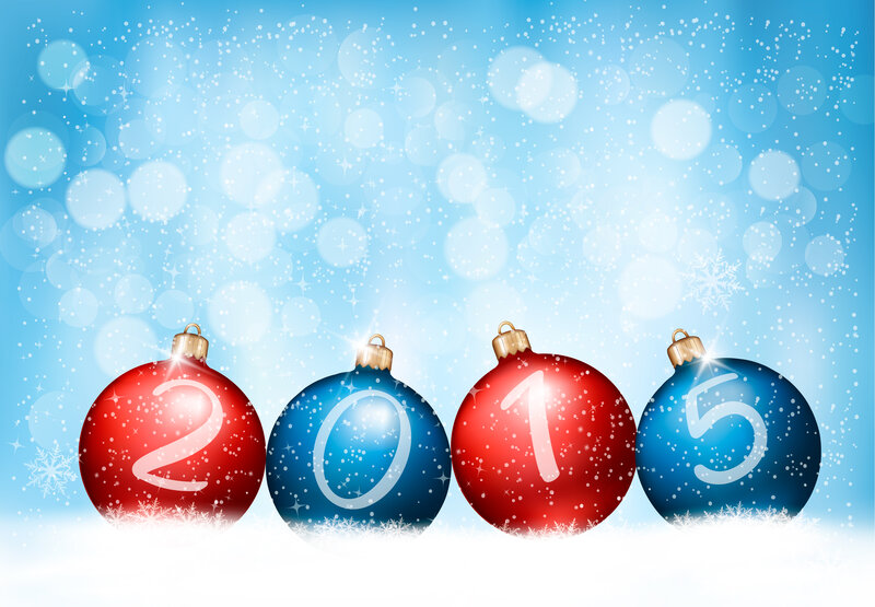 Christmas Ornaments with Numbers — Red