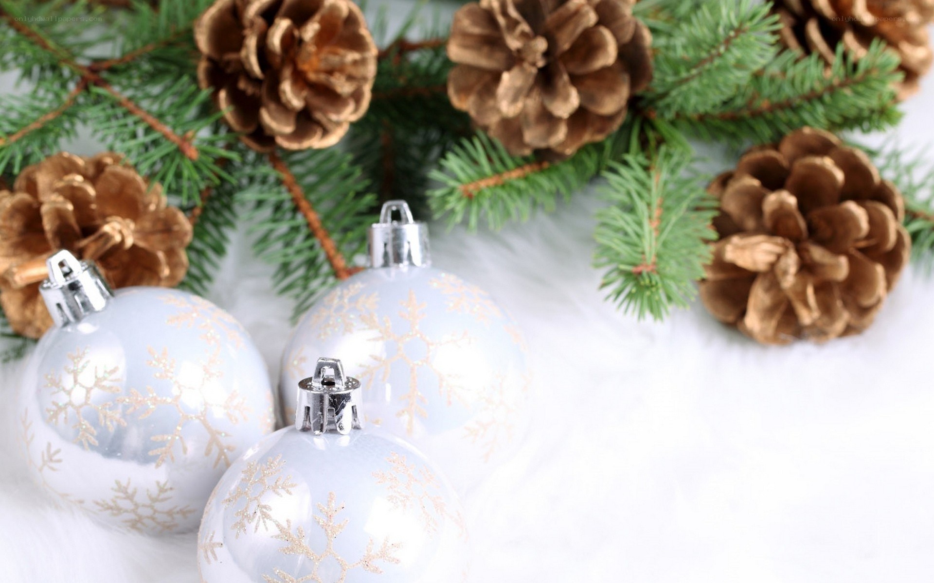 Christmas ornaments with pine cones