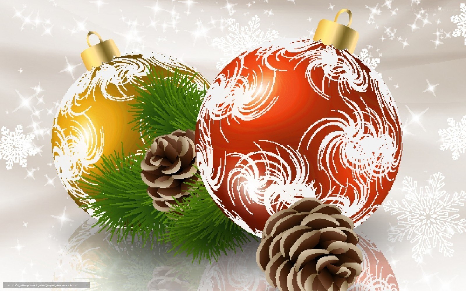 Christmas ornaments with pine cones