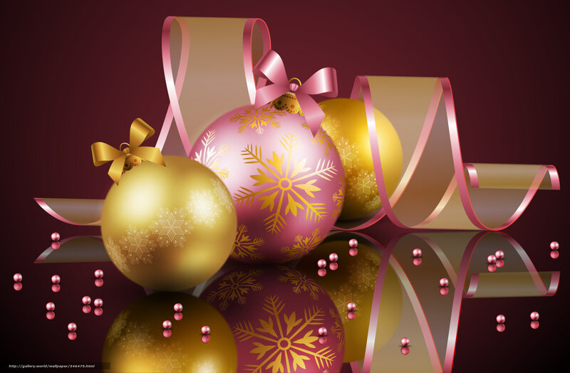 Christmas ornaments with ribbons