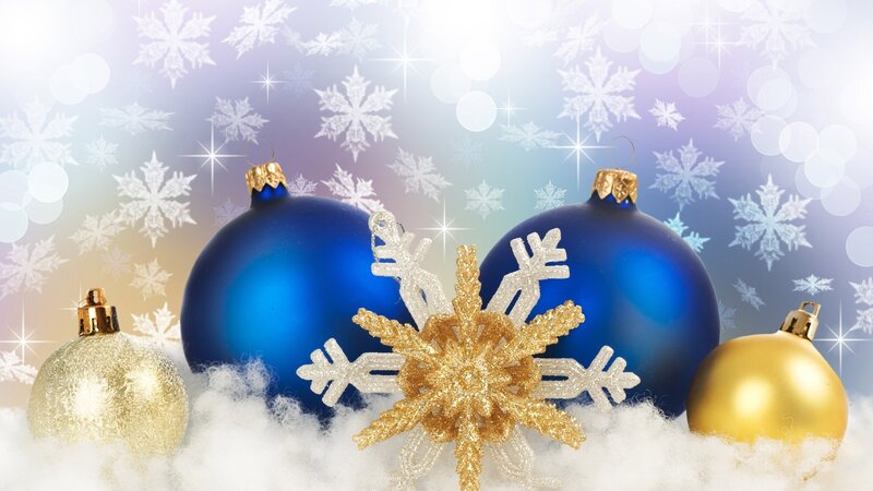 Christmas ornaments with snowflakes