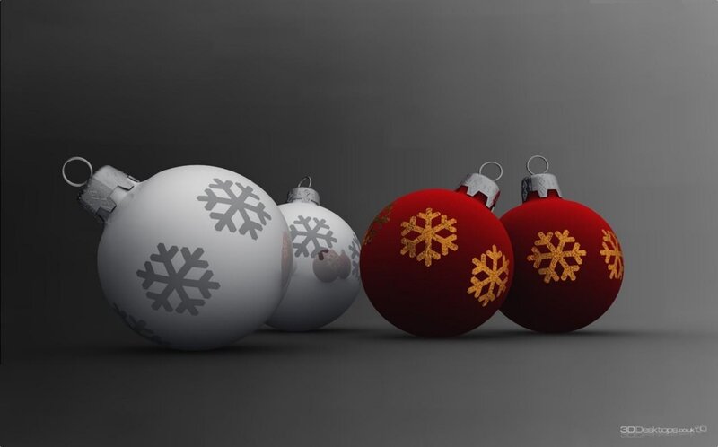 Christmas ornaments with snowflakes