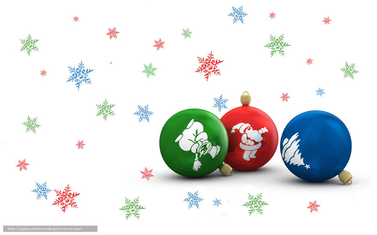 Christmas ornaments with snowflakes