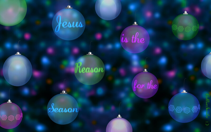 Christmas Ornaments with Text — Blue
