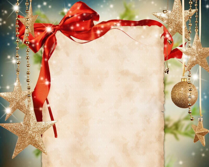 Christmas Paper with Ornaments