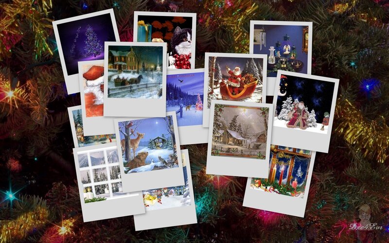Christmas Photo Collage — Green