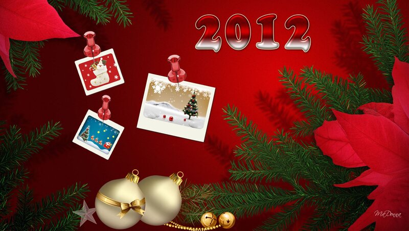 Christmas Photo Collage — Red