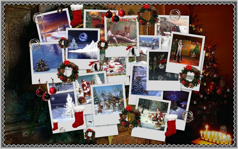 Christmas Photo Collage — White
