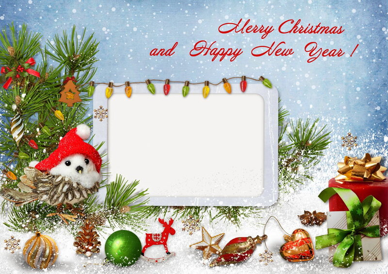Christmas Photo Frame — Blue