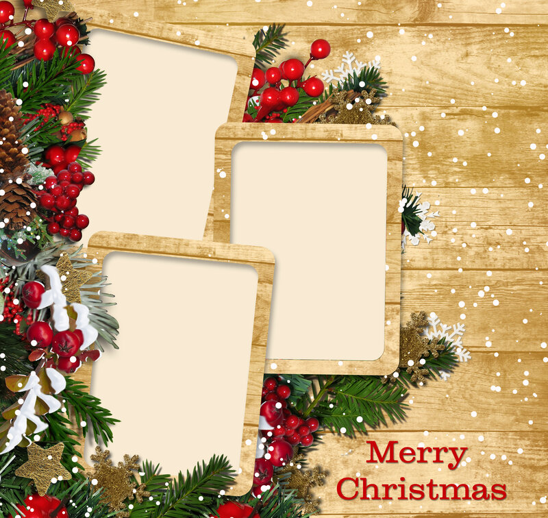Christmas Photo Frame — Brown