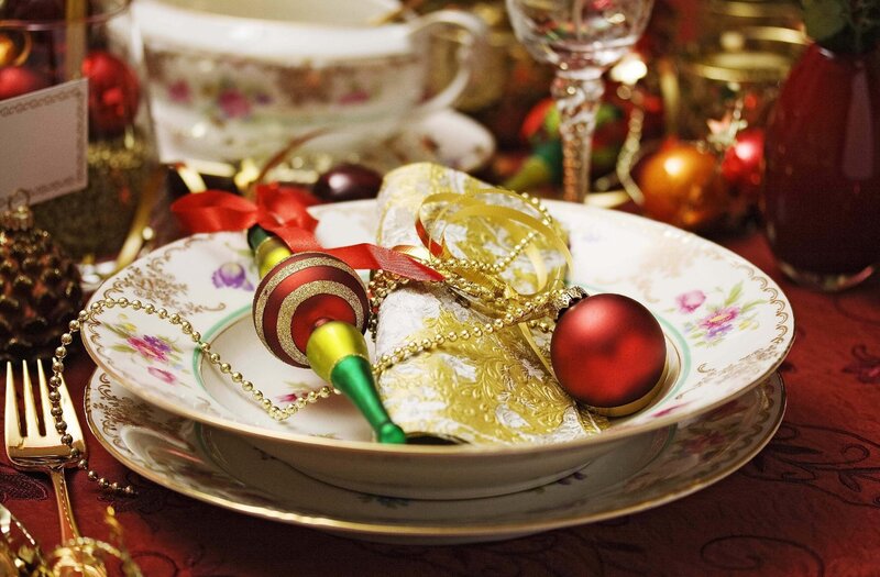 Christmas Place Setting — Red, Festive, Winter