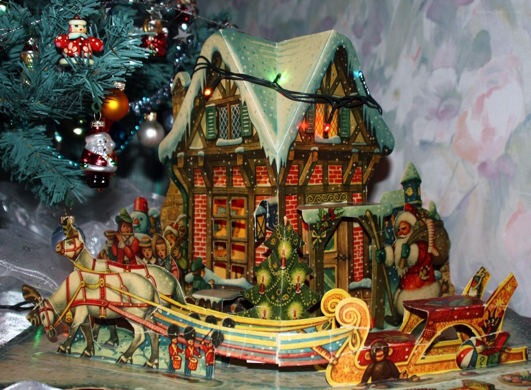 Christmas pop-up scene