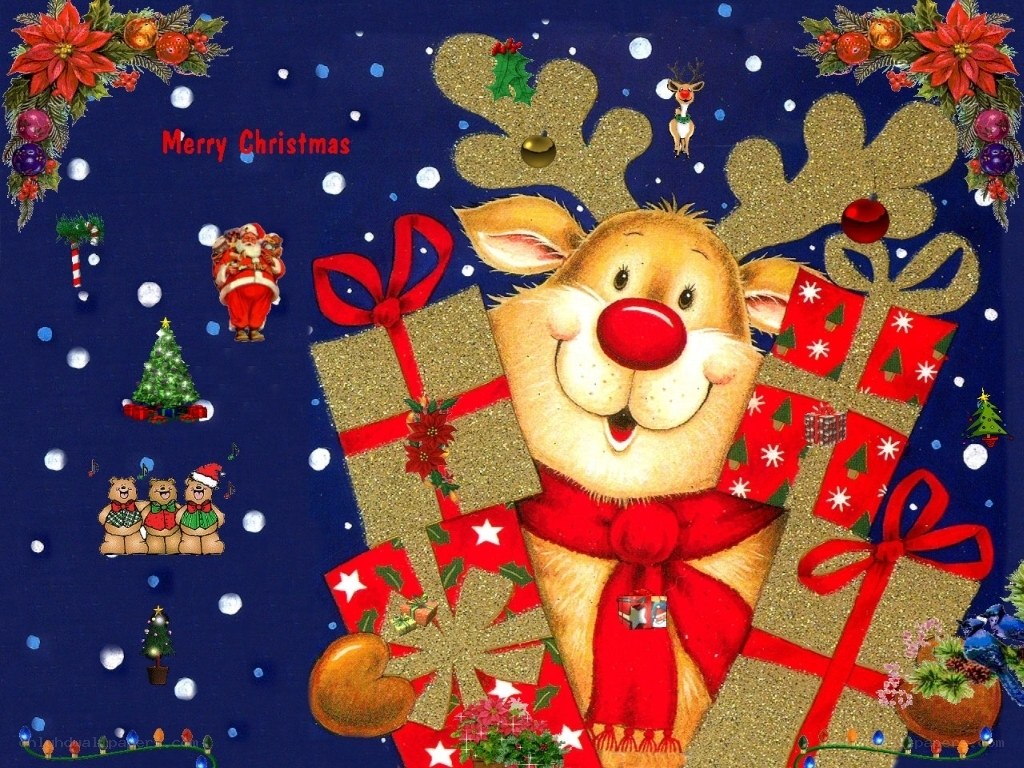 Christmas reindeer card