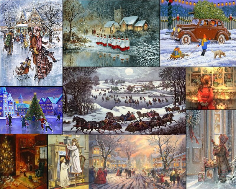 Christmas Scenes Collage